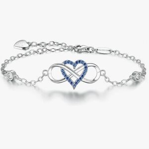 Sterling Silver Infinity Heart Bracelet